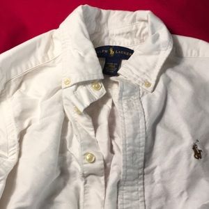 Boy’s youth white Ralph Lauren button down shirt